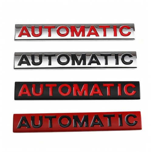 AUTOMATIC金属英文标后尾箱车贴