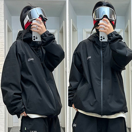 John snow单板双板宽松情侣嘻哈百搭上衣滑雪服杜邦棉保暖防水