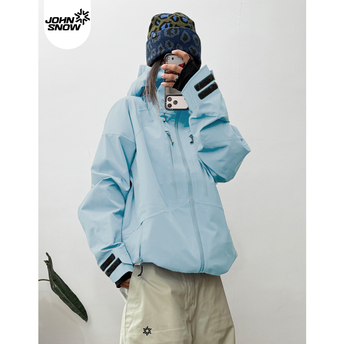 John snow硬壳滑雪服女款男单板防水防风2025新款全压胶滑雪上衣