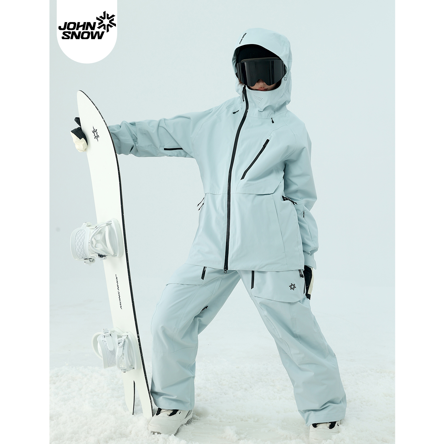 John snow滑雪服套装女男款单板专业防水防风2025新款全压胶雪服
