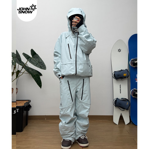 John snow滑雪服套装女男款单板专业防水防风2025新款全压胶雪服