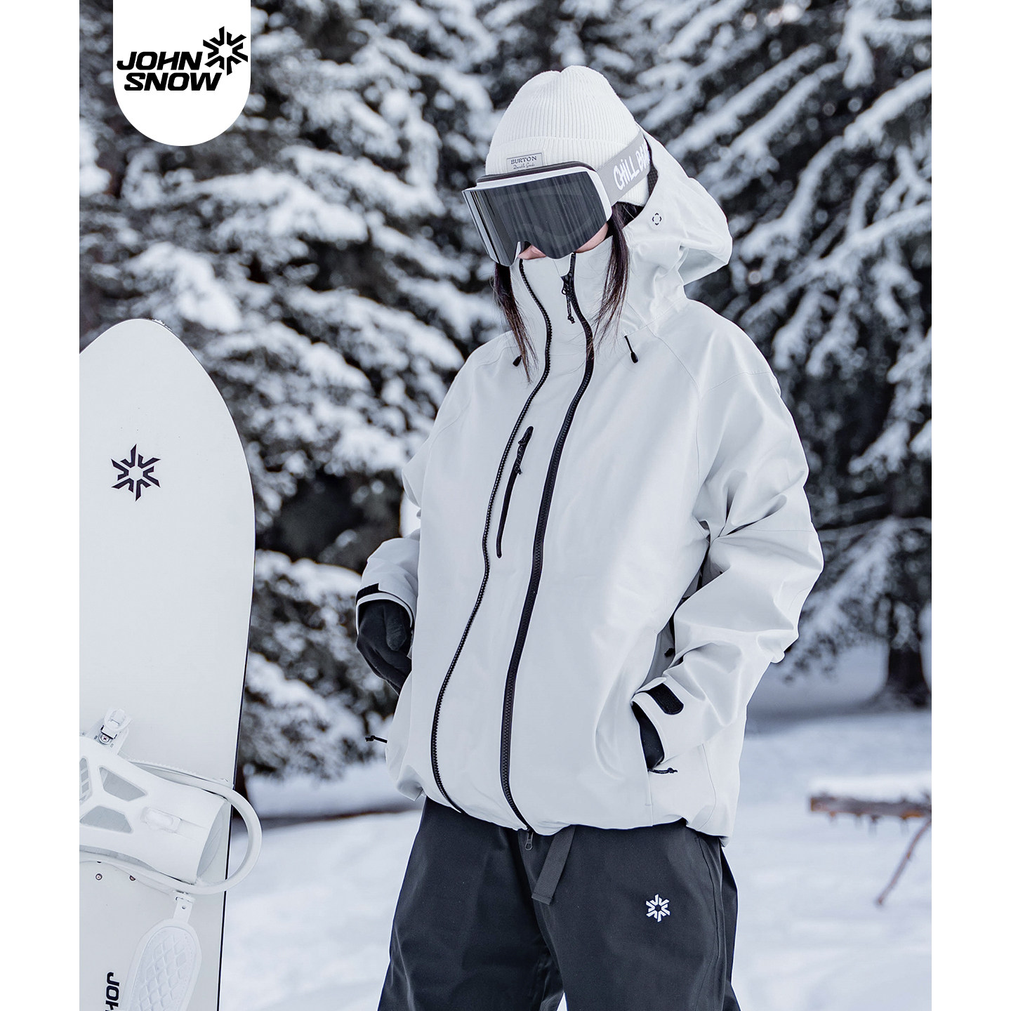 风格随心！双拉链硬壳滑雪服