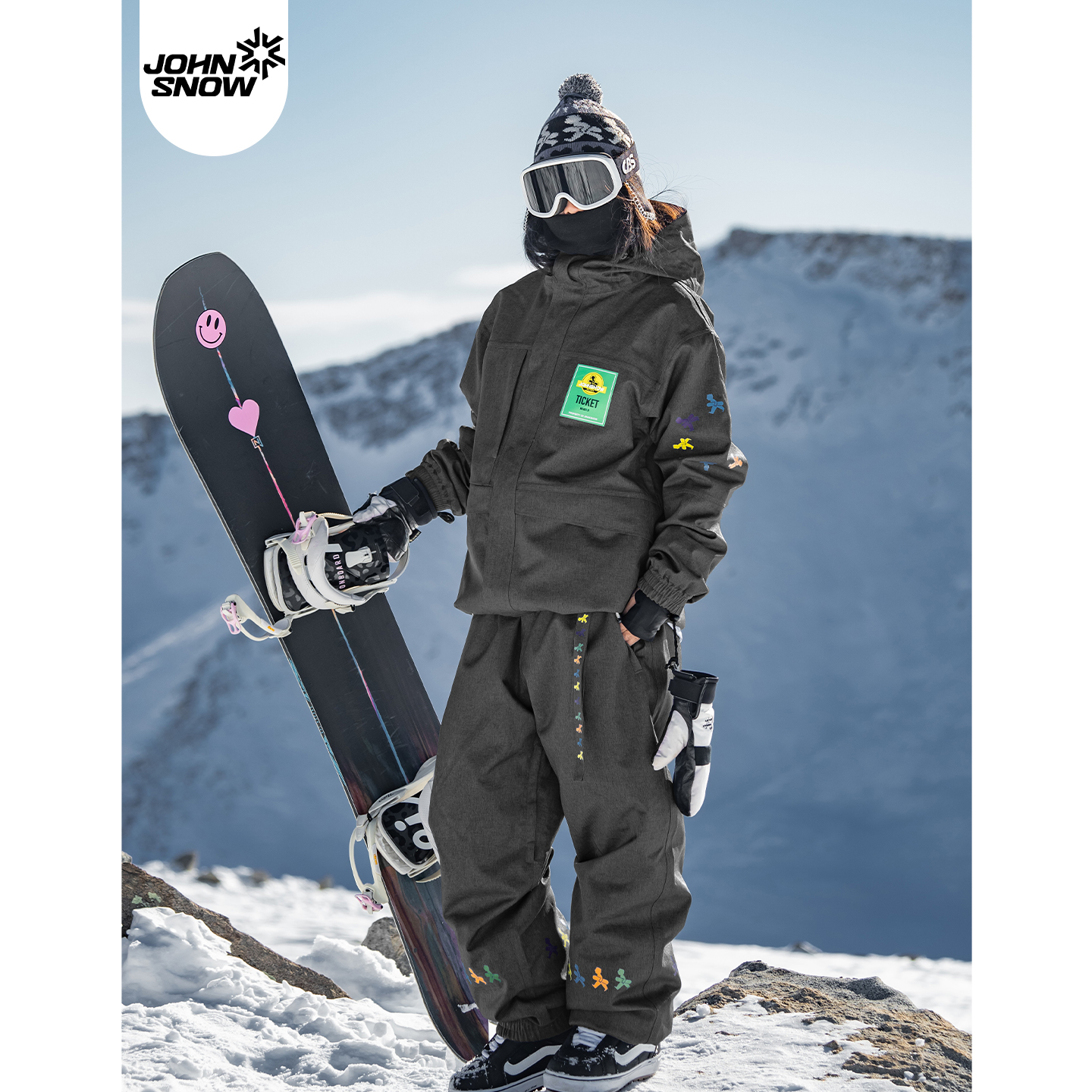 Johnsnow单板滑雪服套装防水