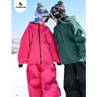 25新款 兔耳朵小孩滑雪衣男女童防水防风 snow儿童滑雪服套装 John