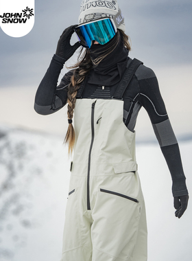 John snow滑雪背带裤女款男防水防风单板冬季专业滑雪服保暖裤子
