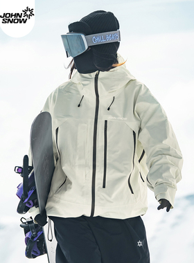 John snow单板滑雪服女款男款3L专业防水全压胶保暖上衣冬季美式