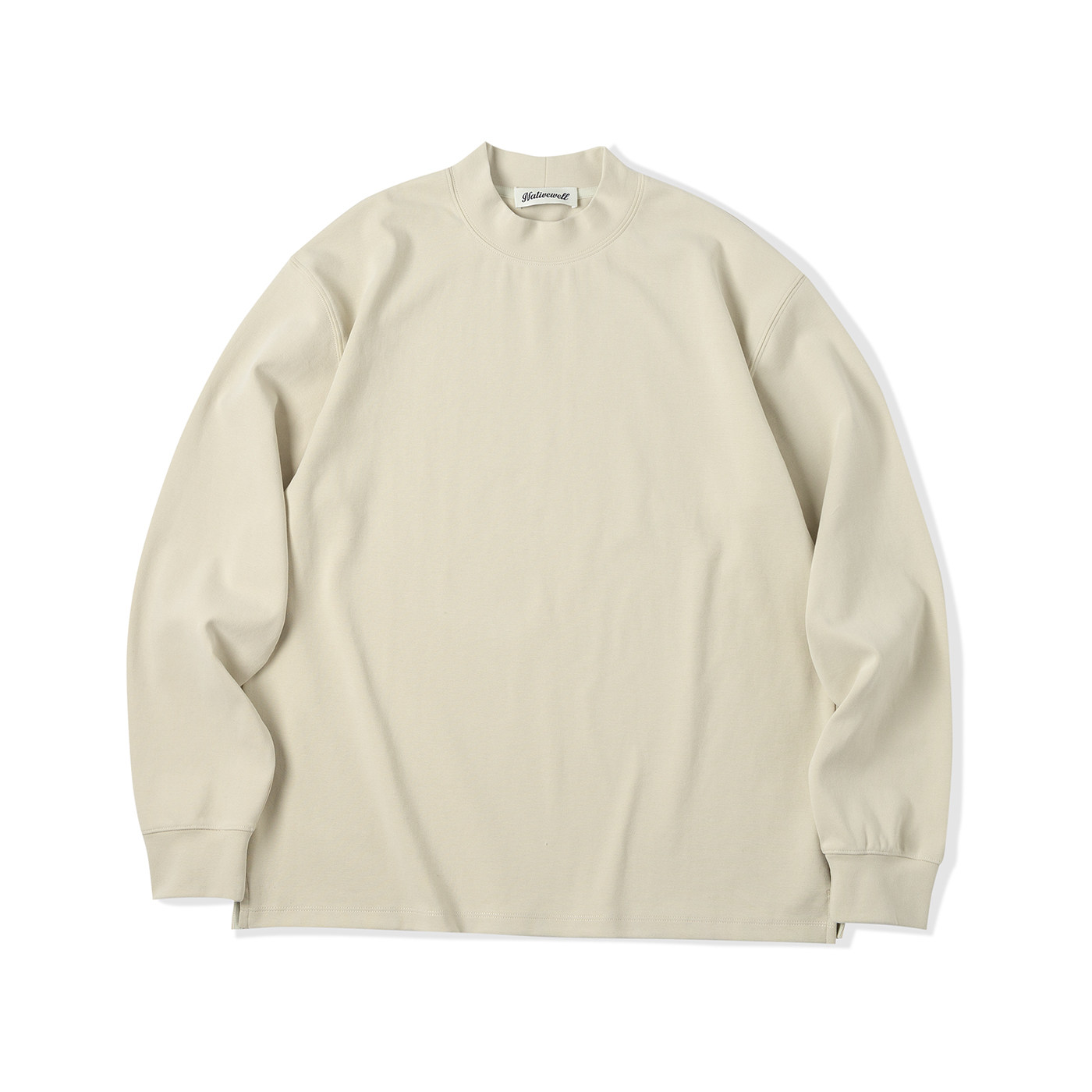 NATIVEWELL长绒棉弹力磨毛长袖T恤tee温暖柔软亲肤抗皱打底中高领