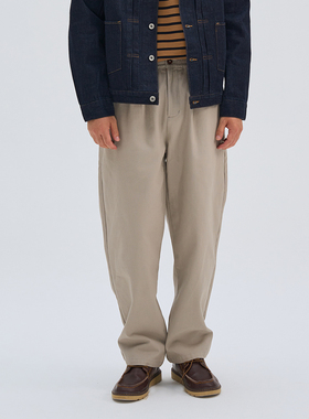 NATIVEWELL强捻纱宽松直筒长裤干爽手感弹力腰围VANCET进口面料