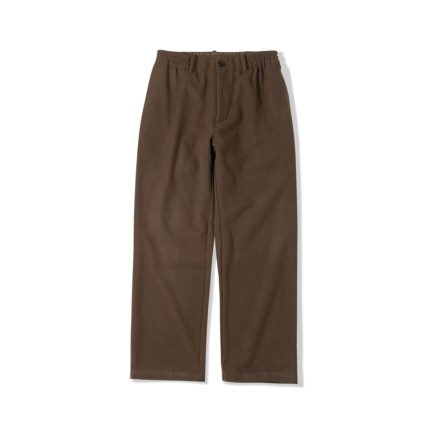 NATIVEWELL厚垂软羊毛长裤微宽松易搭配弹力腰围高支羊毛