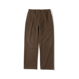 NATIVEWELL厚垂软羊毛长裤 微宽松易搭配弹力腰围高支羊毛