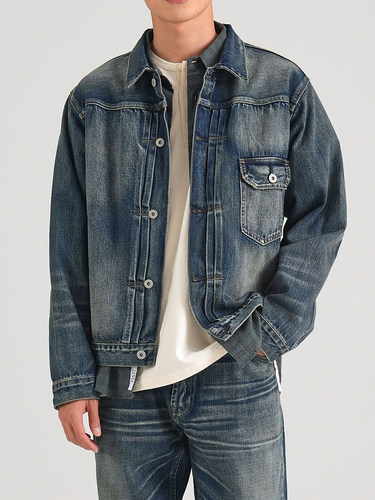 手工牛仔夹克nativewell