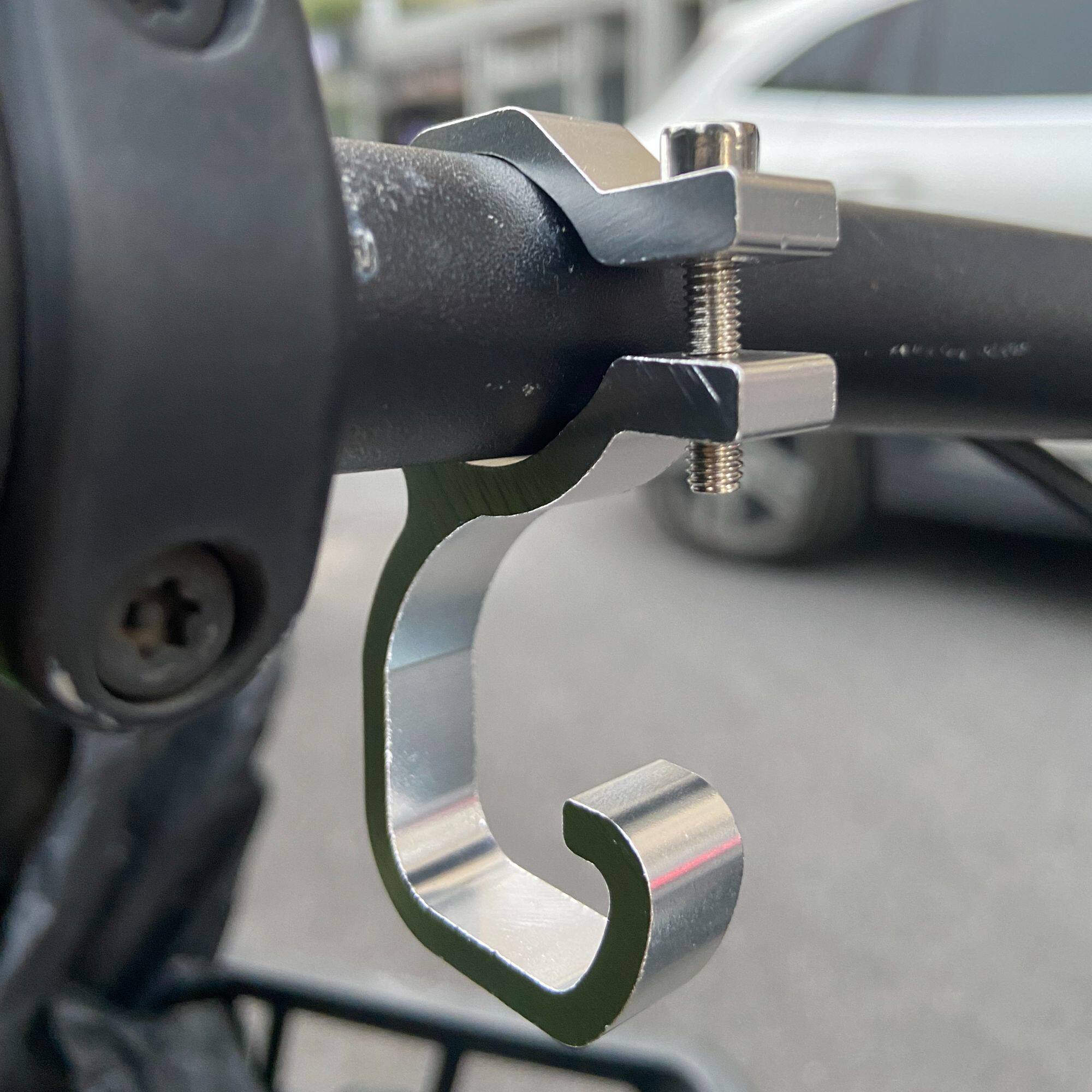 高品质电动车挂钩免打孔铝合金挂钩强力承重摩托车外卖前置挂物钩