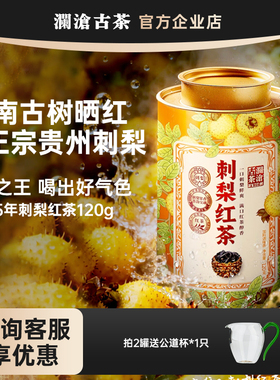 澜沧古茶刺梨红茶2025年云南高山滇红+贵州刺梨独立包装120g
