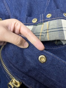 洋气牛仔外套 夹克联名大口袋中长款猎装夹克李斯丹妮