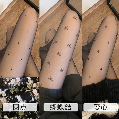 0d波点丝袜防勾丝日系洛丽塔