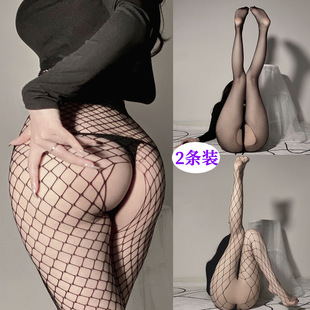 黑丝渔网袜丝袜女性感薄款网袜ins黑色蕾丝jk网格夏季辣妹鱼网黑
