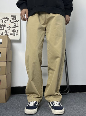 Mmel休闲裤男长裤春秋新款潮牌宽松百搭直筒裤日系简约纯棉工装裤