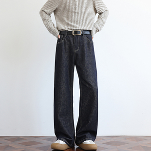 2025新款 型深蓝色裤 美式 男女宽松2021M版 子潮 复古原色牛仔裤 Mmel
