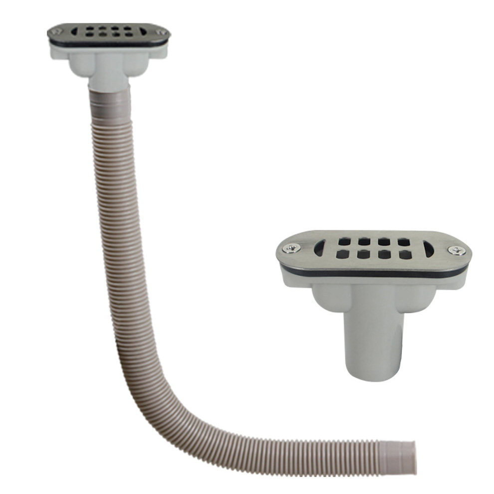 厨房水槽下水器配件向上椭圆溢水头洗菜盆向上溢水口溢水管接头