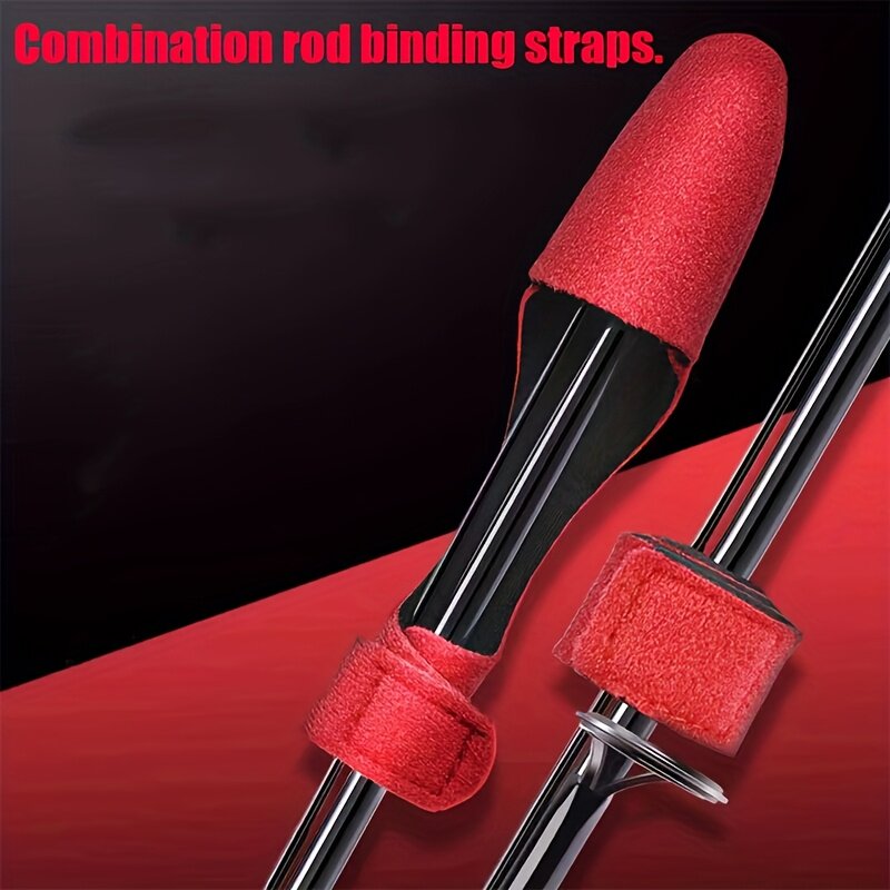 2件套 钓鱼配件 弹力竿帽固定器和鱼竿绑带