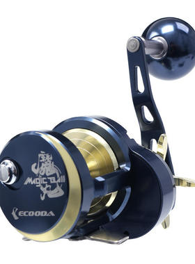 伊酷达EMB1500魔丸深海船钓横轮大钓力金属横绞海钓慢摇铁板鼓轮