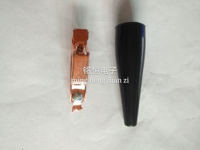 供应20A高质量纯紫铜0.8mm厚鳄鱼夹 带护套鳄鱼夹 测试夹 电瓶夹