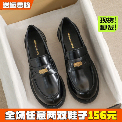 圆头英伦风乐福鞋小皮鞋