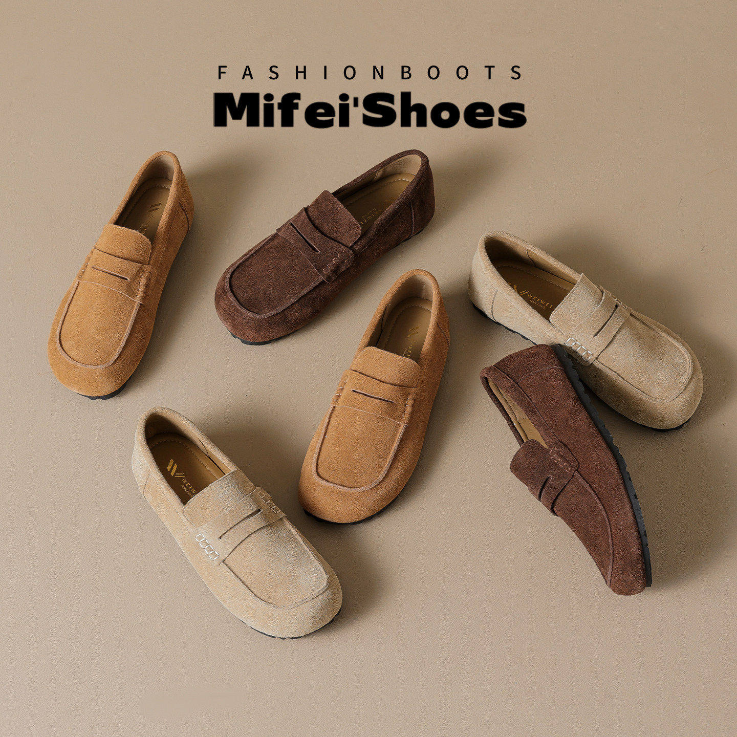 真皮~全包超火勃肯鞋女秋冬一脚蹬平底单鞋老钱风乐福鞋大码女鞋