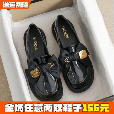 蝴蝶结小皮鞋英伦单鞋