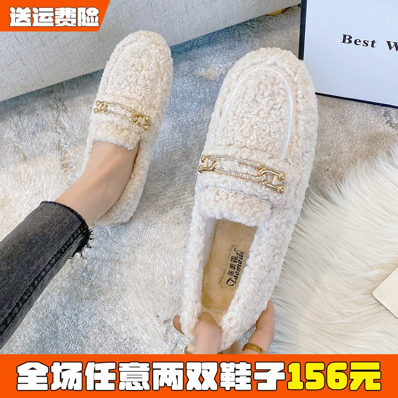 厚底毛毛鞋女秋冬外穿