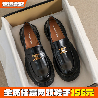 英伦风厚底鞋小皮鞋乐福鞋