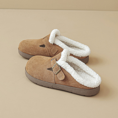 真皮毛毛勃肯鞋女秋冬