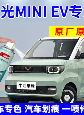 五菱宏光mini补漆笔马卡龙牛油果绿迷你自喷漆ev车漆修复星云白色