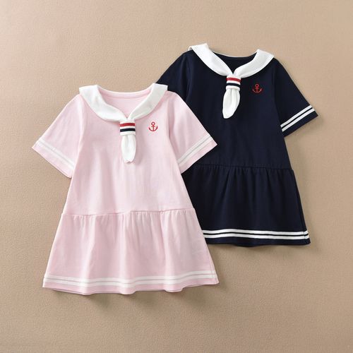 90-140女孩短袖短裤套装夏季连衣裙儿童演出服可爱风裙子