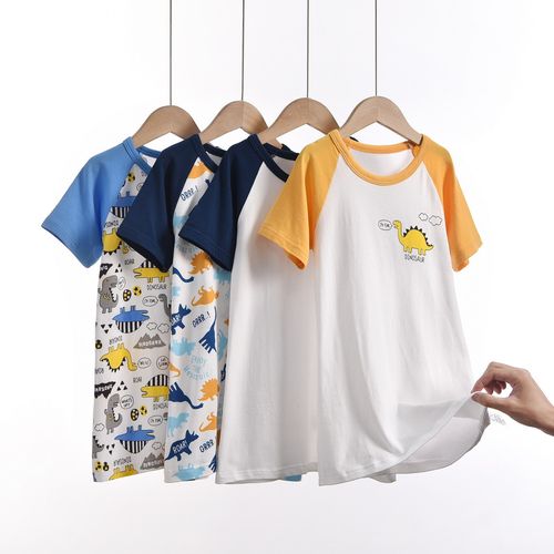 儿童卡通家居服短袖空调服连体衣