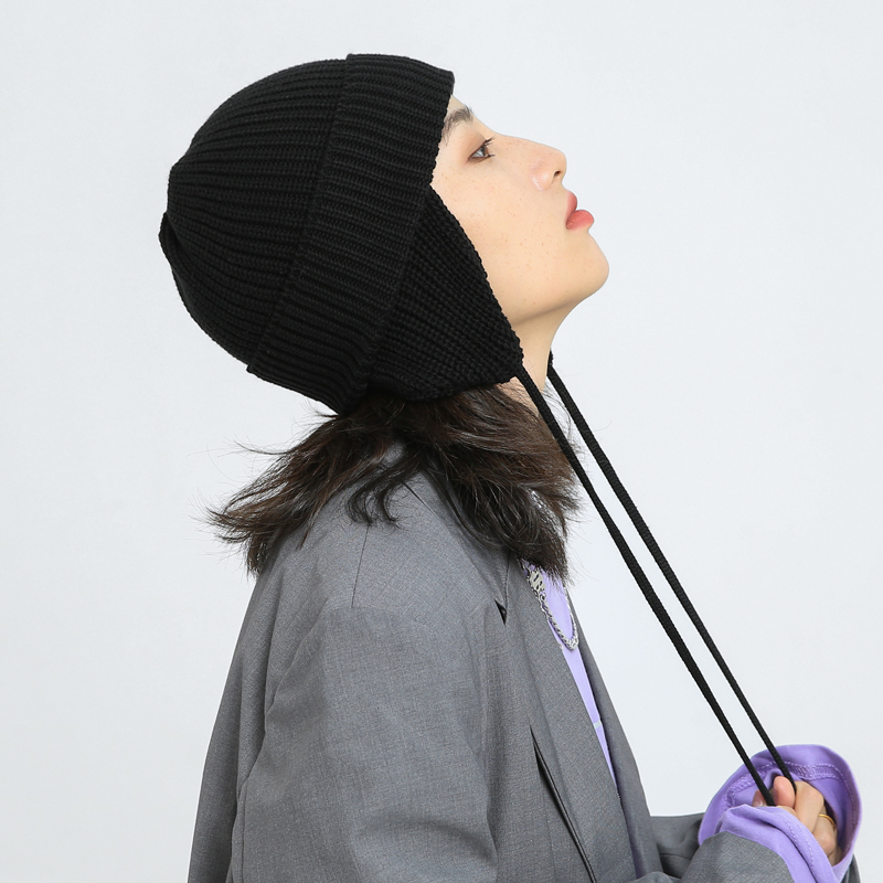 户外毛线帽针织雷锋帽男女韩版冬