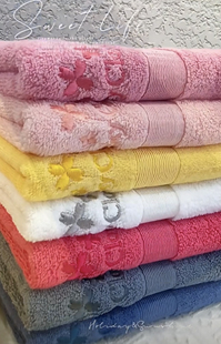 HAPPYLIFE毛巾韩国原装进口大毛巾40*80CM面巾幸运草150g福缘爱