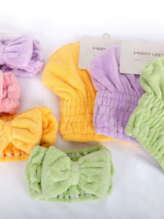 福缘爱happylife花儿束发巾带干发帽巾可穿浴裙柔软时尚韩国进口