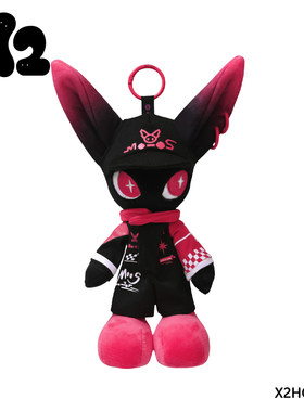 X2HOMME 原创moos赛车服毛绒玩偶装饰摆件二次元搭配挂件礼物玩具