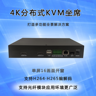 4K光纤分布式 一体机 编解码 KVM坐席管理平台分布式