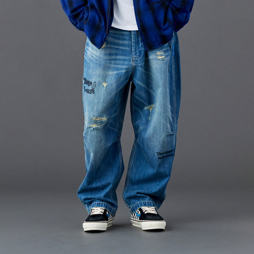 【官方直营】Liberaiders DAMAGED DENIM SARROUEL牛仔裤26SS
