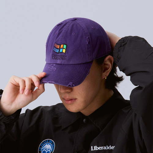 【官方直营】Liberaider 复古做旧破坏刺绣LOGO六片式棒球帽26FW