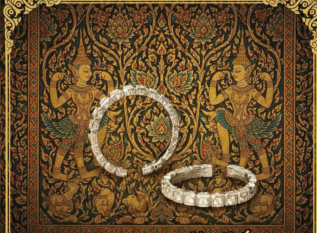 泰国特色工艺    ekk  万经戒指 开口 男女同款