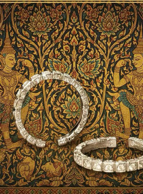 泰国特色工艺    ekk  万经戒指 开口 男女同款