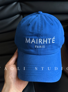 YAOLI克莱因蓝美式复古MAIR棒球帽子女遮阳大头围显脸小鸭舌帽男