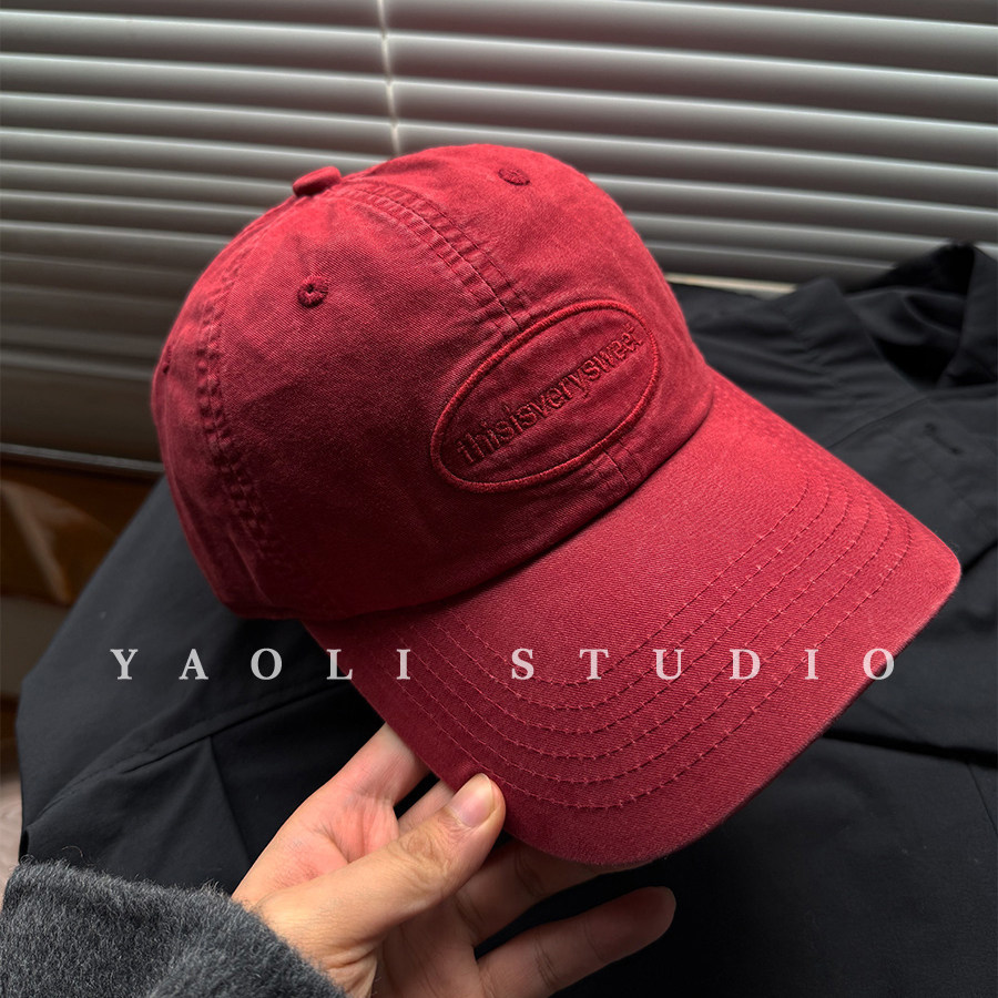 YAOLI刺绣圆圈字母大头围显脸小棒球帽子女韩系水洗棉遮阳鸭舌帽,服饰配件/皮带/帽子/围巾,帽子,淘宝优惠券,粉丝福利购,淘宝优惠卷