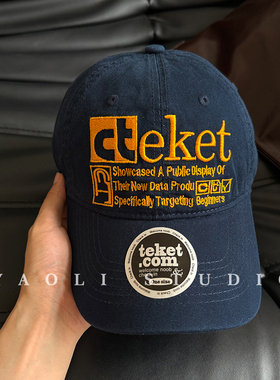 YAOLI美式街头复古CTEKET刺绣显脸小拼色棒球帽子户外遮阳鸭舌帽