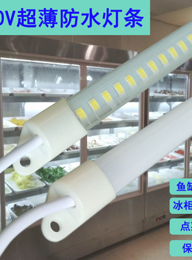 超亮led灯带展示柜冰柜冰箱点菜冷藏保鲜柜鱼缸220V防水灯条灯管
