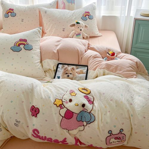 卡通超柔裸睡全棉四件套儿童床品