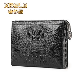 XBELO品鳄鱼皮信封包横款真皮手夹包男士休闲商务男包潮钱包